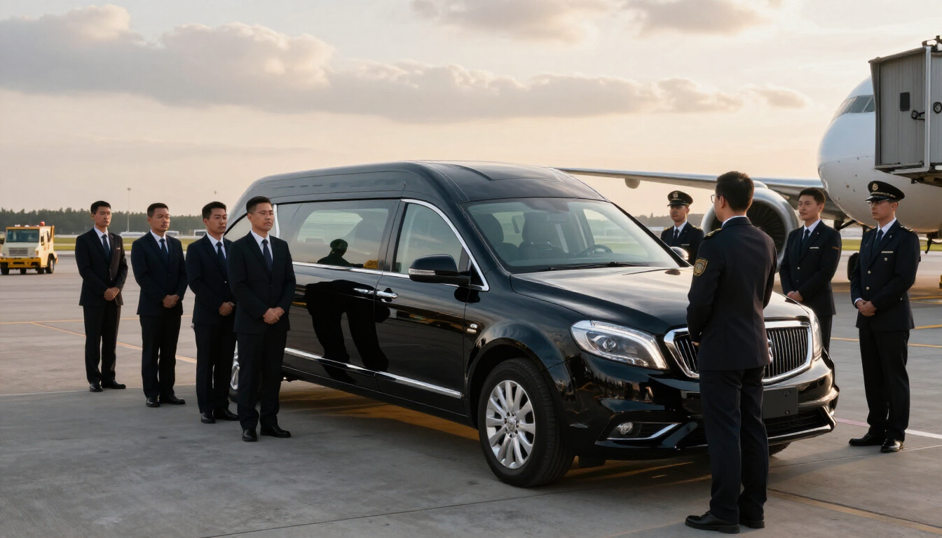 Professional funeral director explaining the repatriation process.