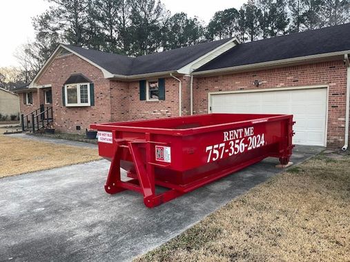 7-yard concrete and debris dumpster rental in Hampton Roads, VA