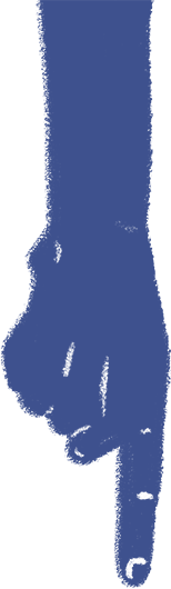A hand with a pointed down index finger