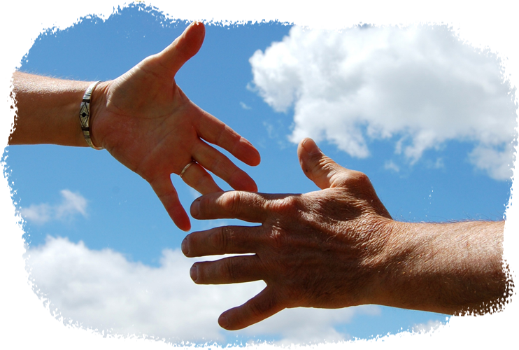 a helping hand reaching out
