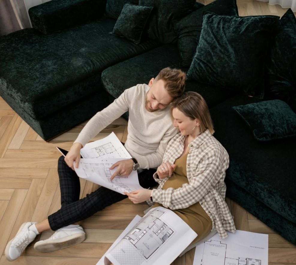 Couple Checking Home Blueprints