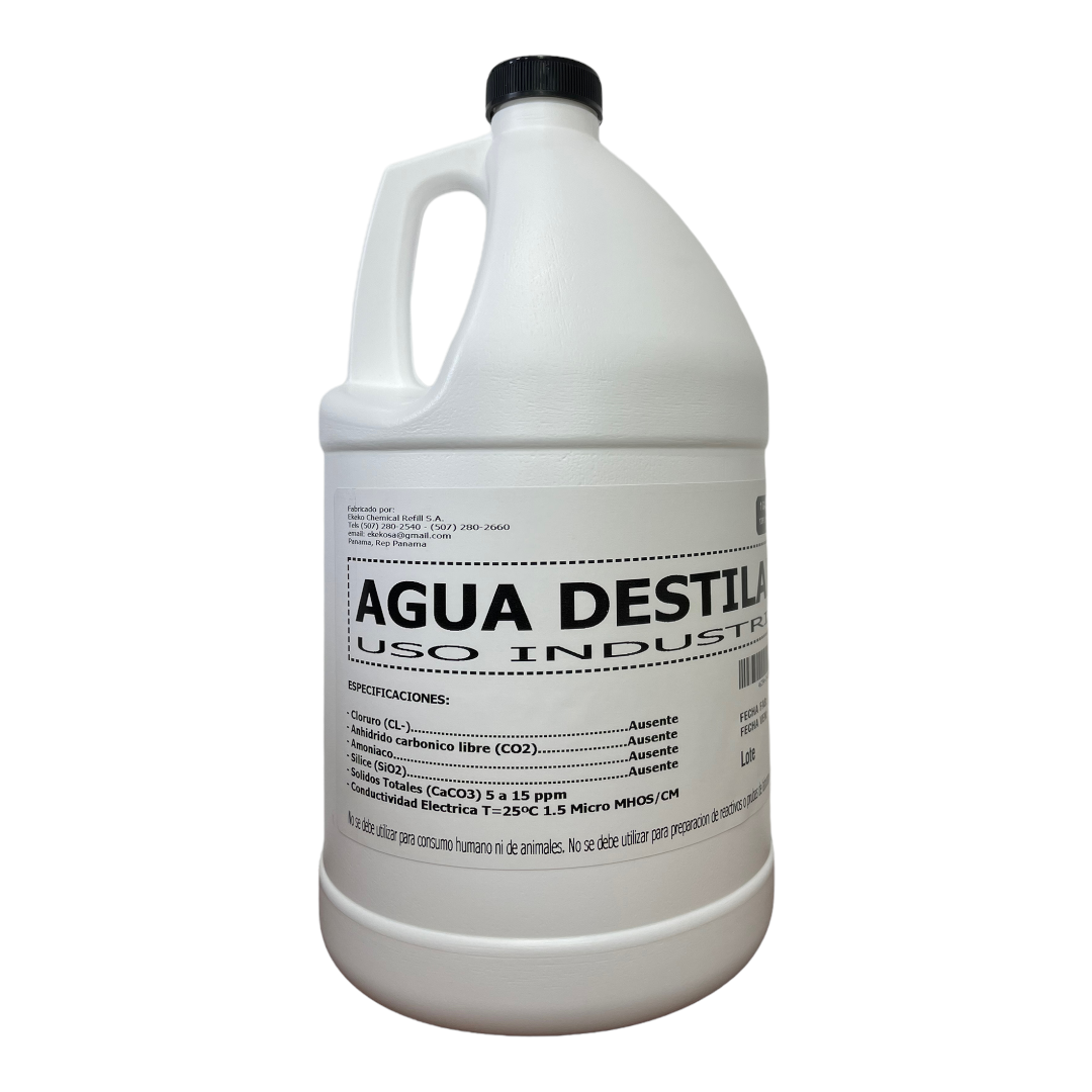 Agua Destilada Desmineralizada desionizada Ekeko - Galón para baterías y equipos.