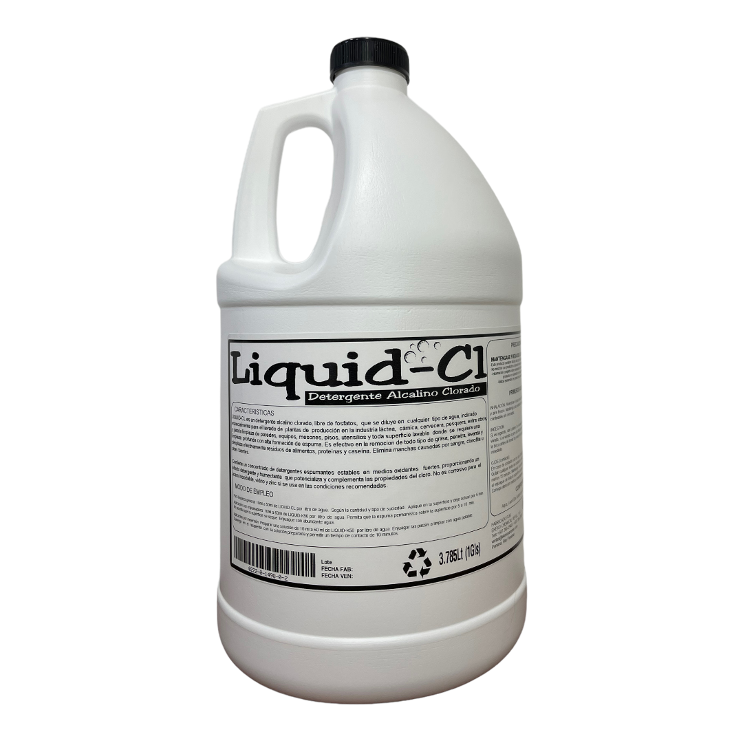 Detergente Líquido Alcalino Clorado Liquid-Cl - Uso Industrial.