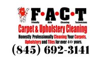 A sign for fact carpet and upholstery cleaning