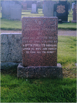 A gravestone in a cemetery with the name ab on it