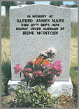 A substantial light grey granite ogee top with checked shoulders. Ogee base with centre flower container.