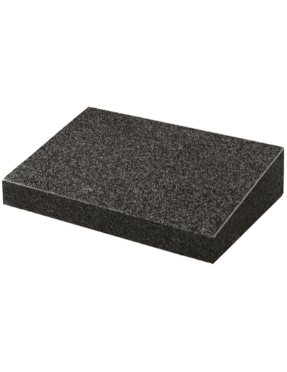 A simple polished plain wedge, alternative for a standard memorial or for an additional name when there is no more room on a memorial.