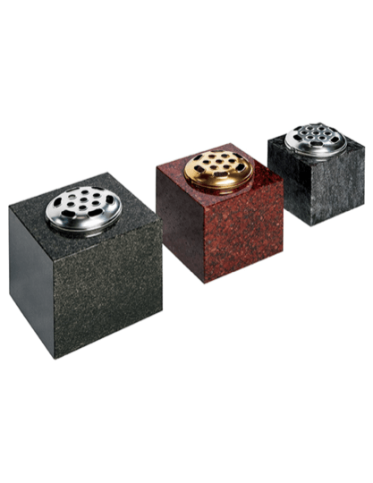 Ever popular all polished vases in various colours and sizes, ideal for complimenting a memorial.