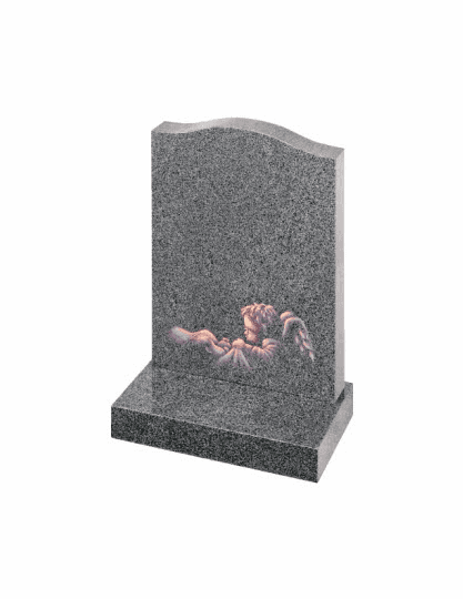 Whilst our children sleep they are remembered with a lullaby influenced design. Shown here in polished Rustenburg granite.