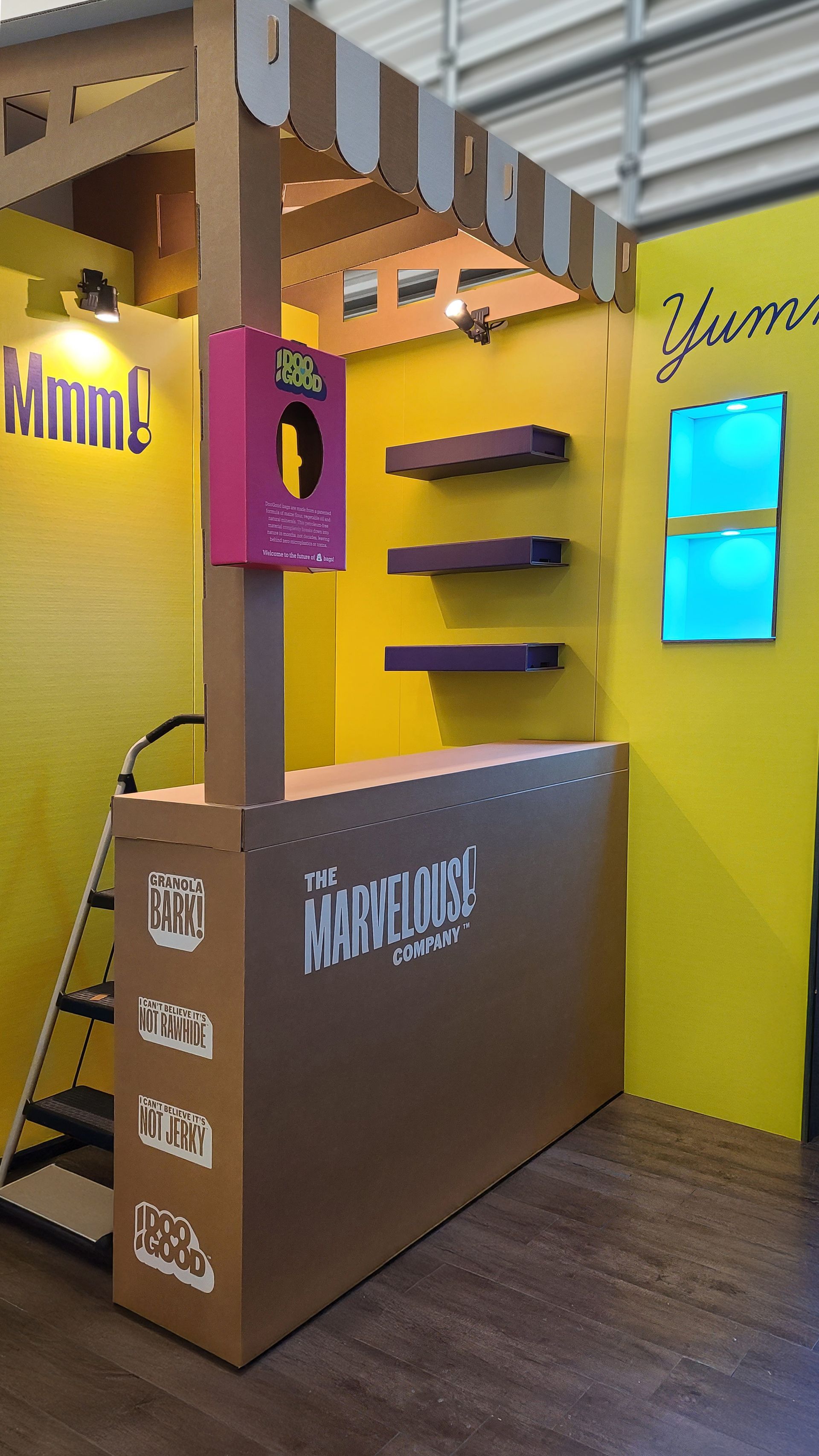 GOKARTON's Cardboard Trade Show Booth Backdrop.