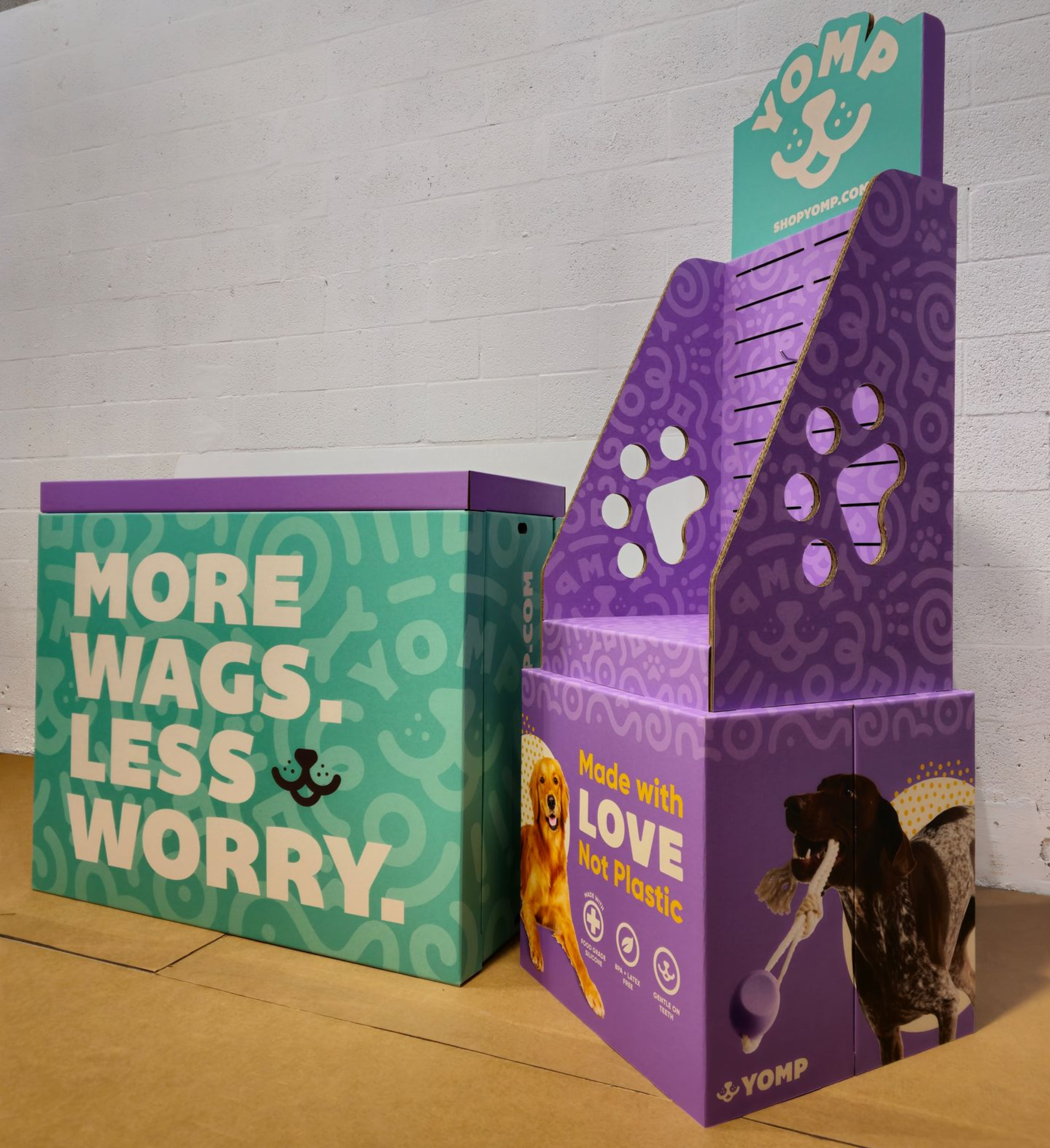 GOKARTON's Cardboard Trade Show Booth Merch Options.