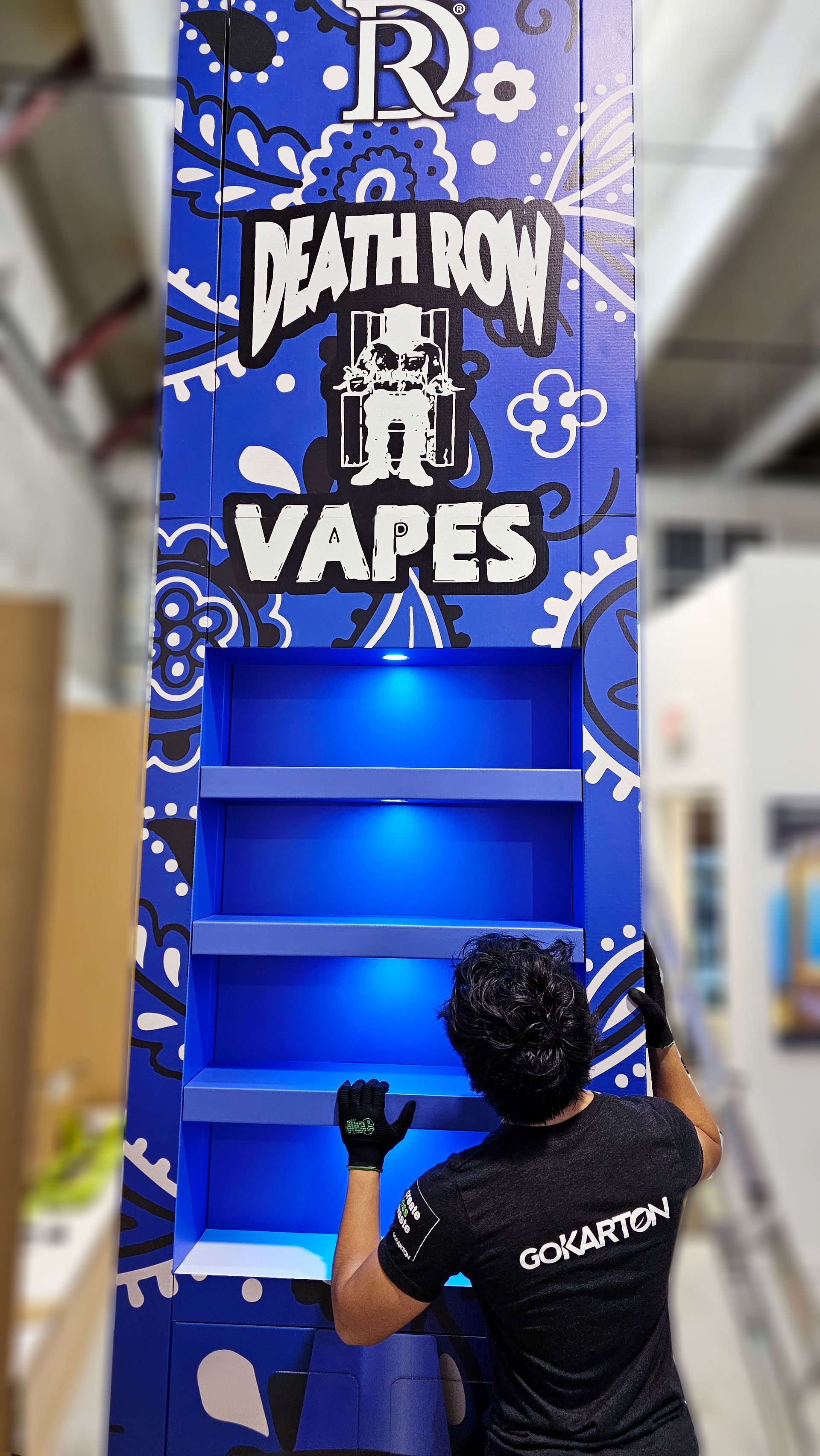 GOKARTON's Cardboard Trade Show Booth Backdrop.