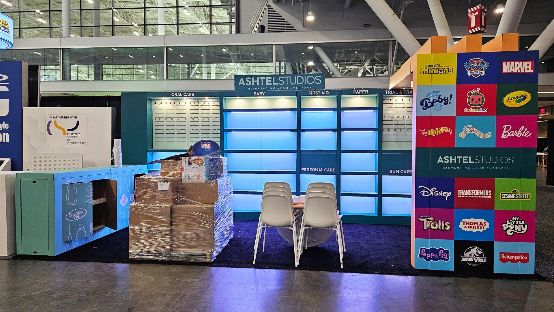 GOKARTON's Cardboard Trade Show Booth Backdrop.