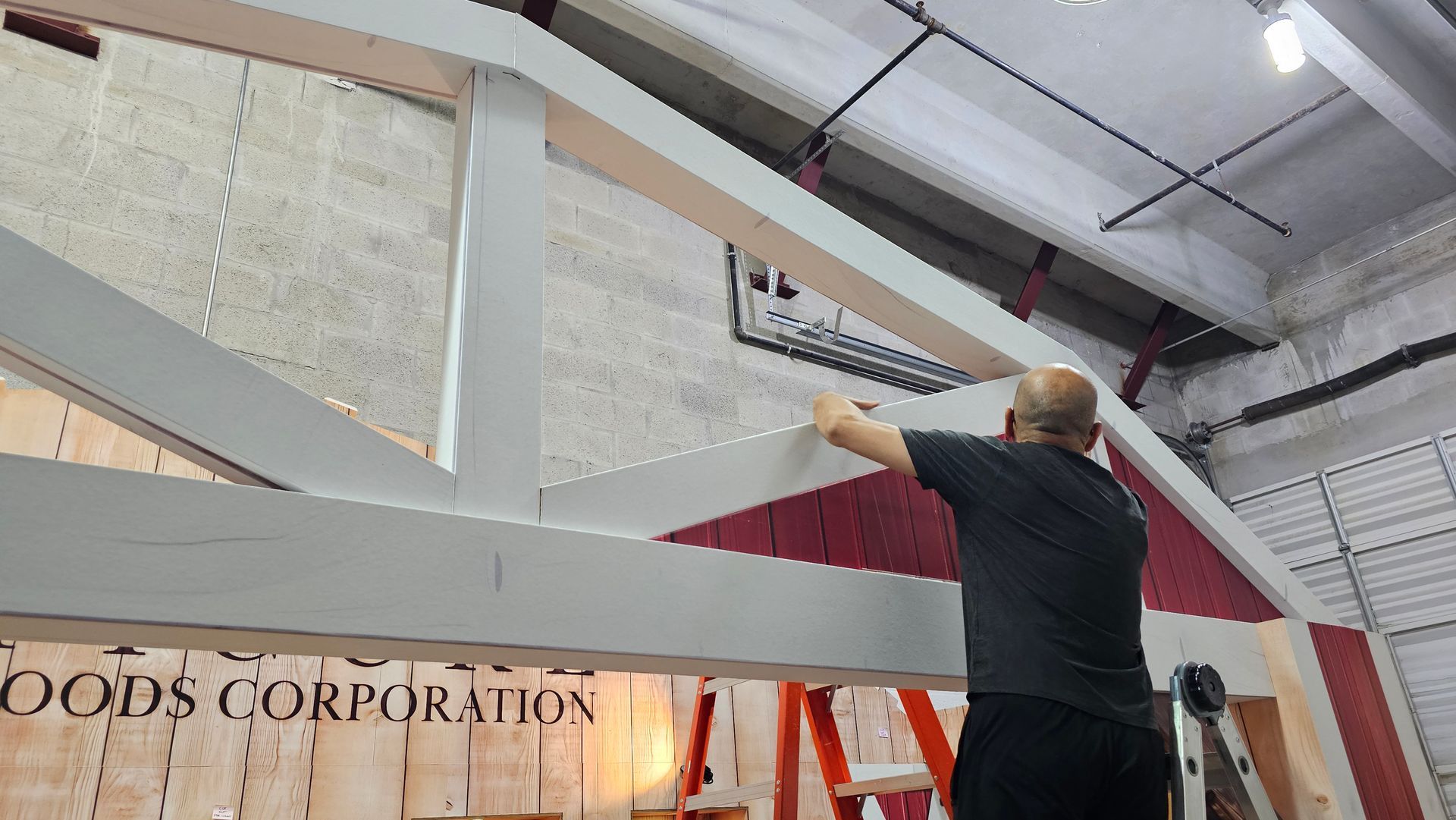 GOKARTON's Early Concept for Custom cardboard trade show Barn Exhibit.