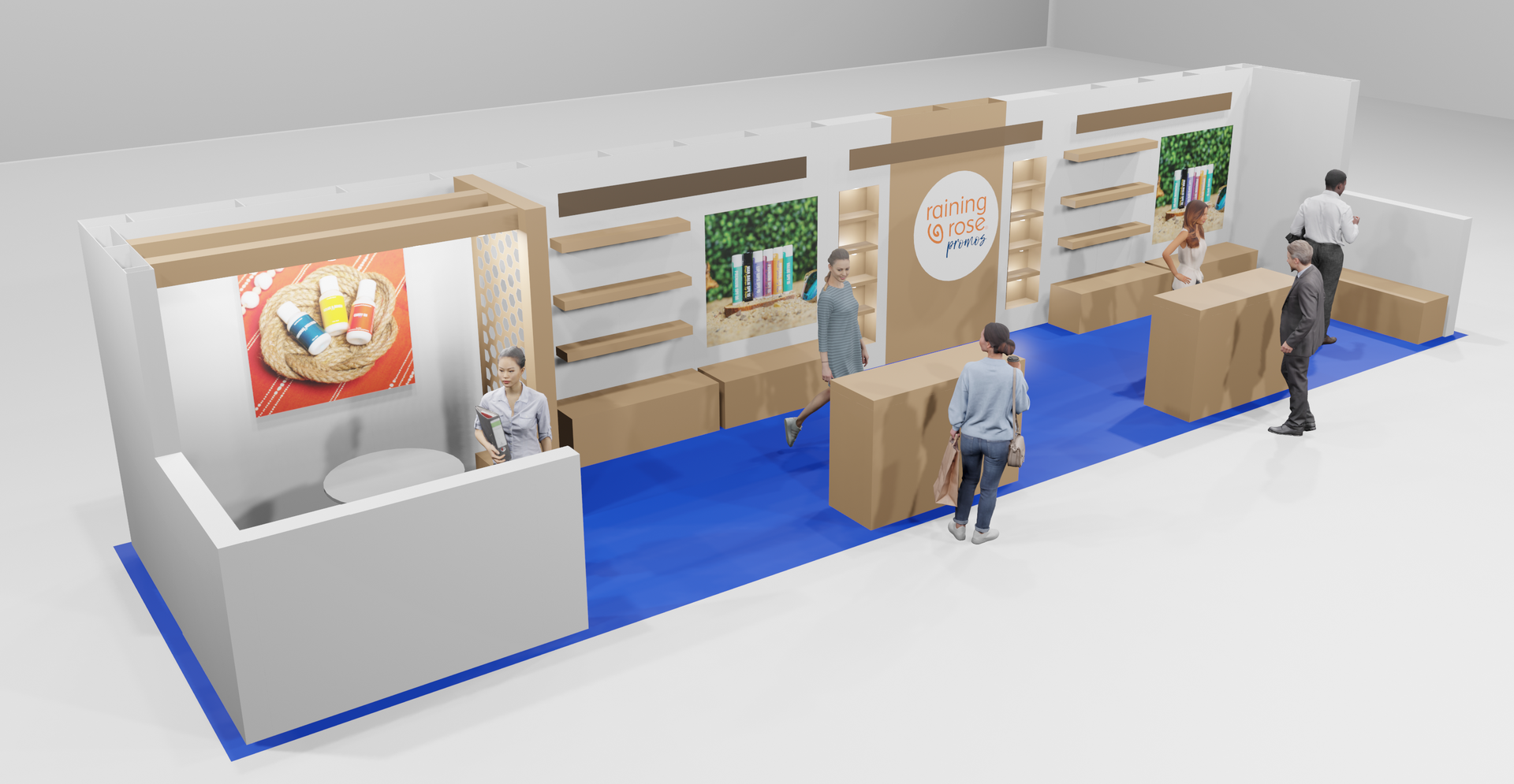 GOKARTON's Reconfigurable Cardboard Trade Show Booth.