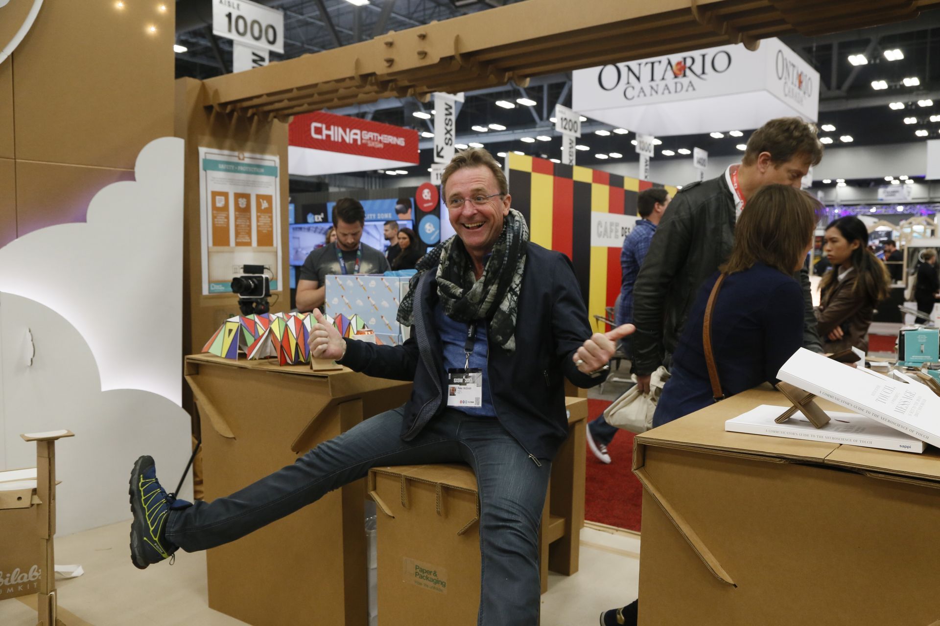 GOKARTON's Powered By Paper. SXSW. Paper Gallery. Natural Kraft Corrugated Cardboard Trade Show Booth.