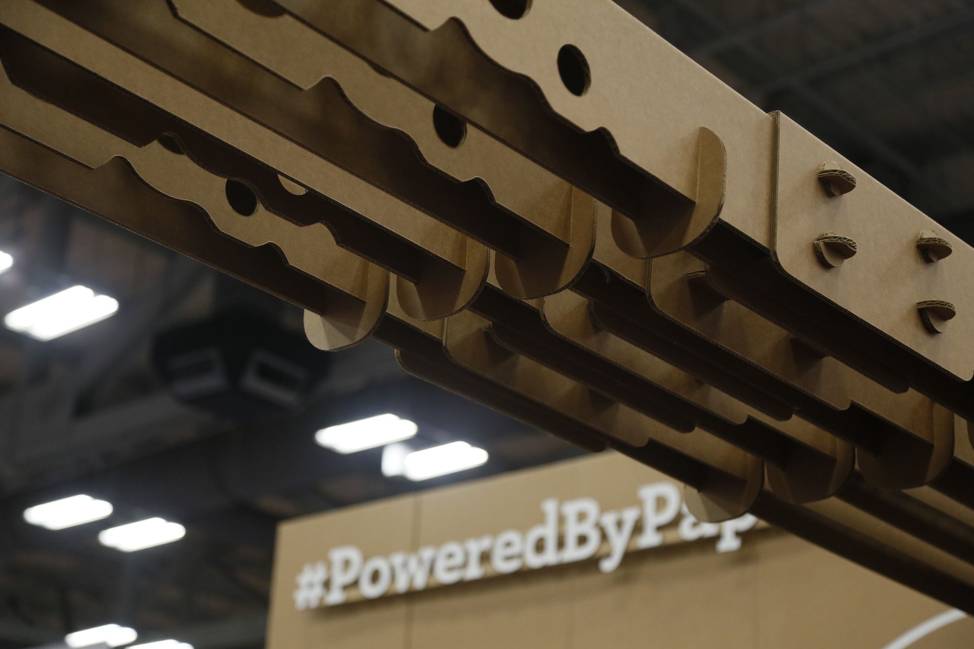 GOKARTON's Powered By Paper. SXSW. Paper Gallery. Natural Kraft Corrugated Cardboard Trade Show Booth.