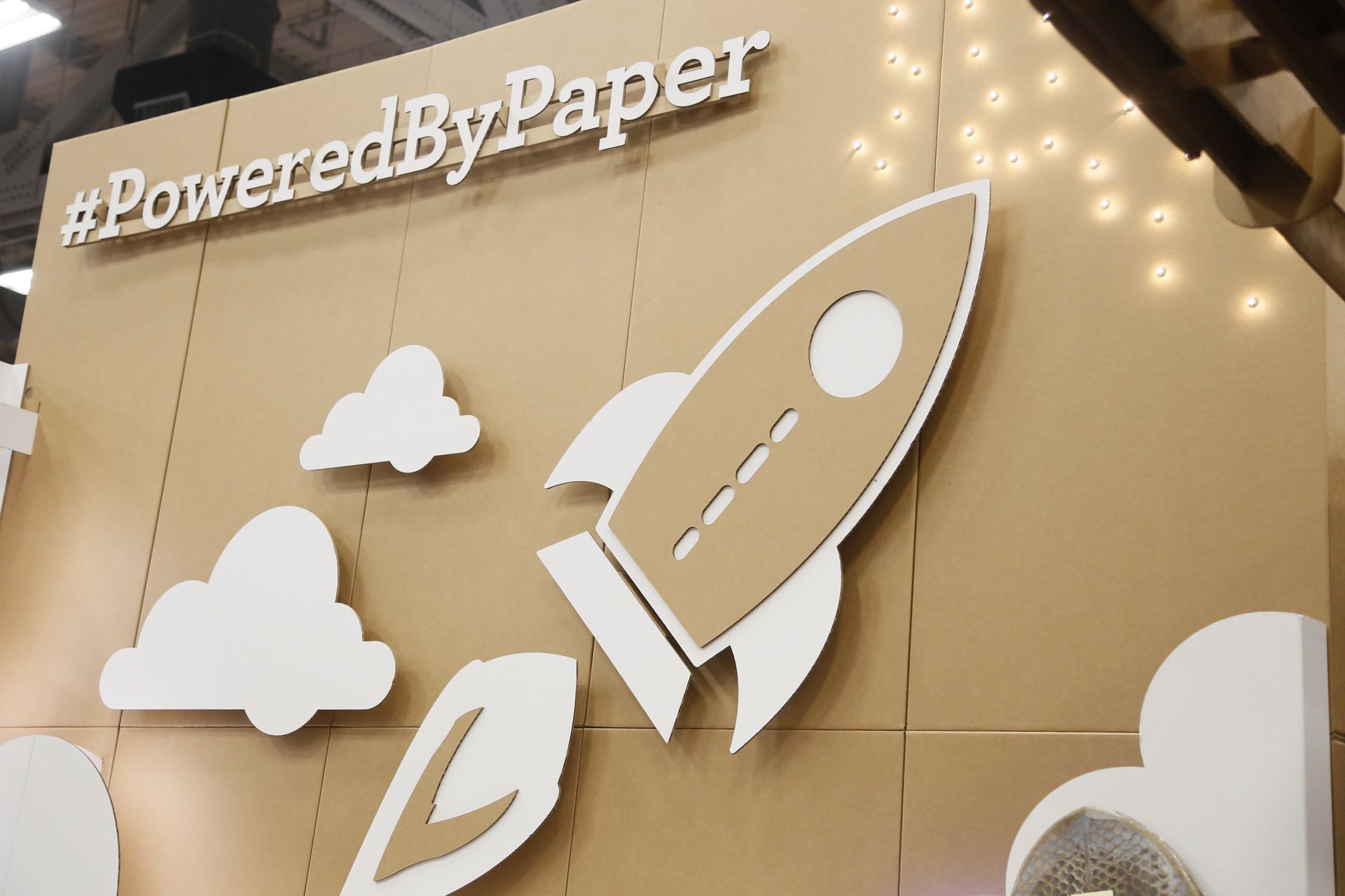 GOKARTON's Powered By Paper. SXSW. Paper Gallery. Natural Kraft Corrugated Cardboard Trade Show Booth.