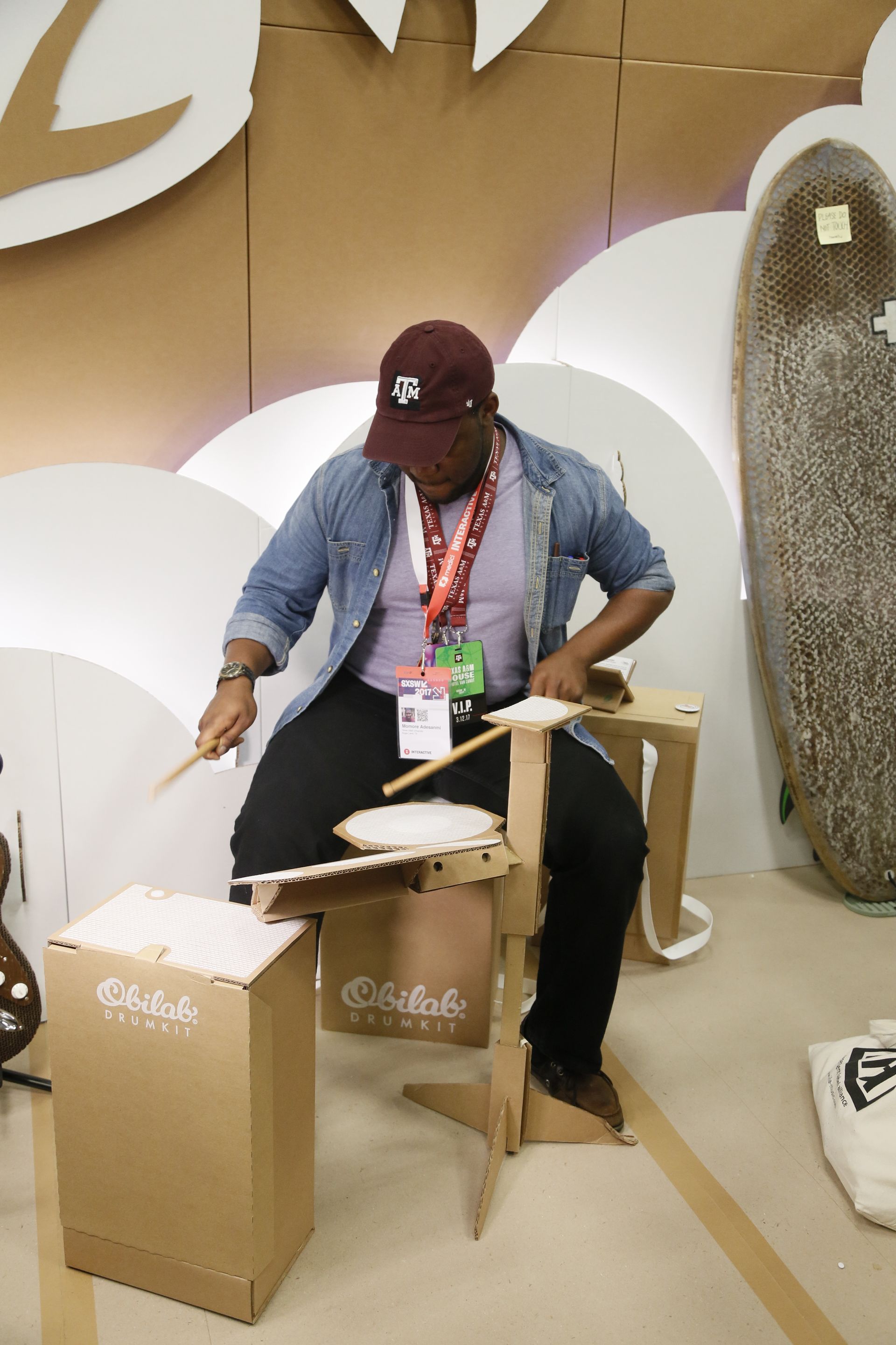 GOKARTON's Powered By Paper. SXSW. Paper Gallery. Natural Kraft Corrugated Cardboard Trade Show Booth.