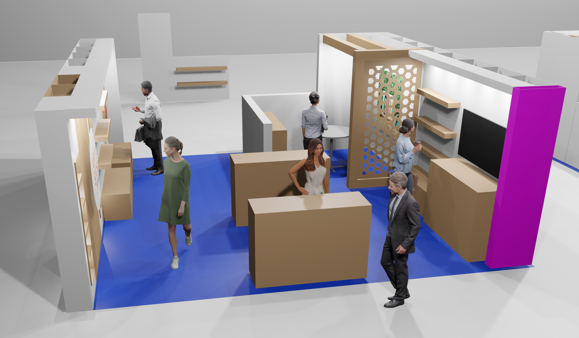 GOKARTON's Reconfigurable Cardboard Trade Show Booth.