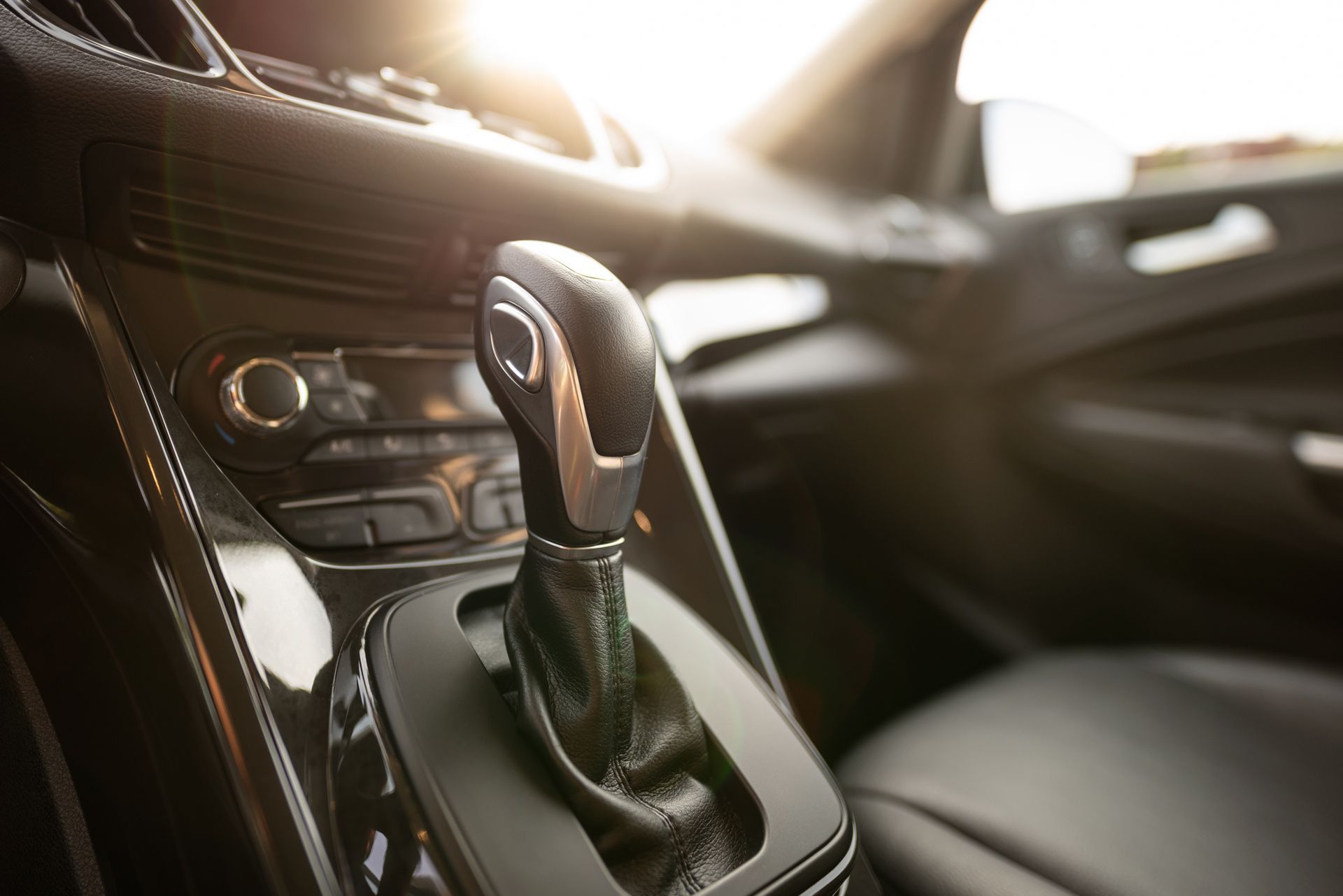 A Close Up of a Shifter in a Car