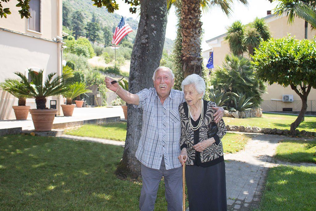 coppia ospite di villa algisa