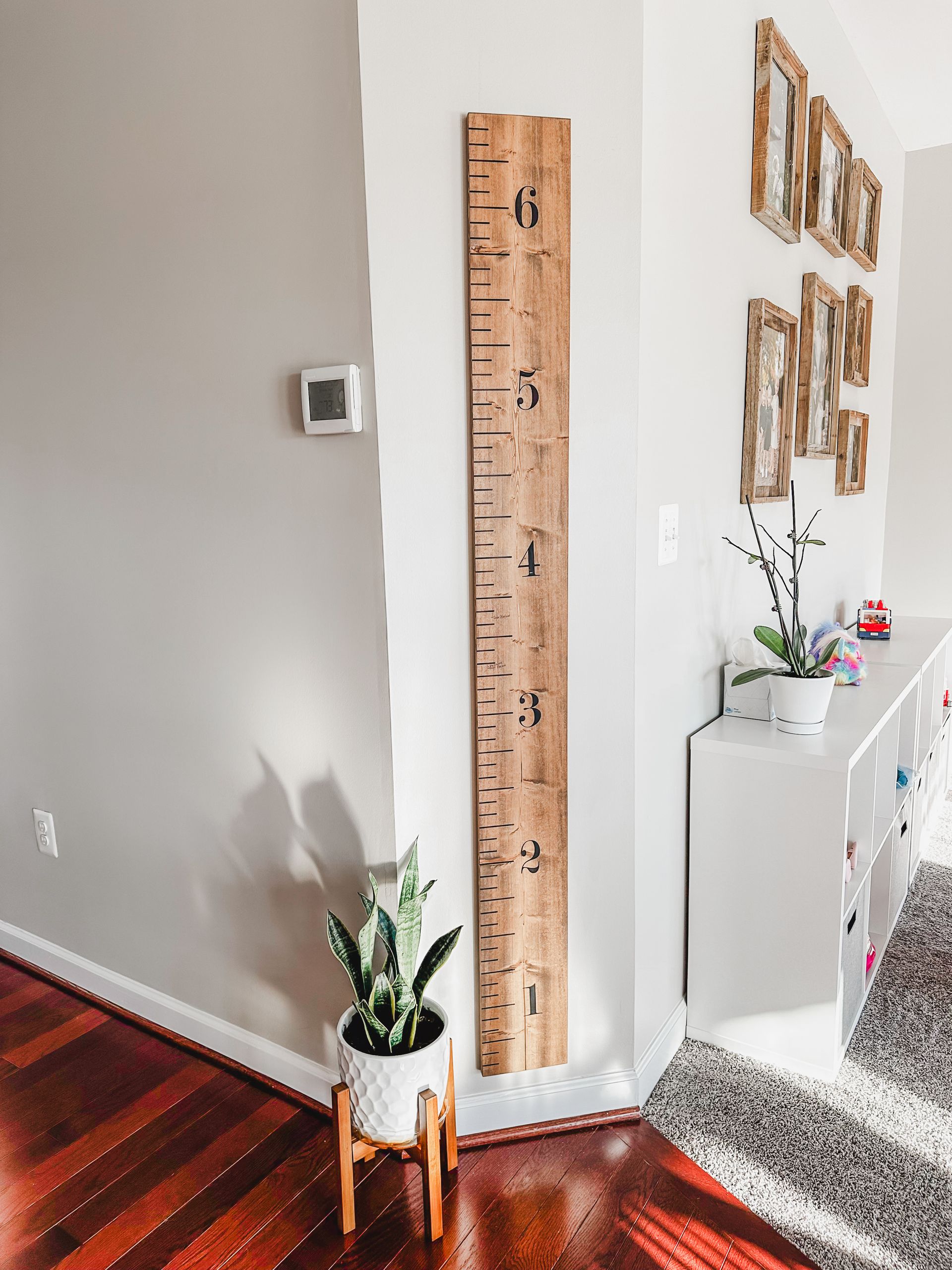 wood growth chart, rustic ruler for tracking kids' height