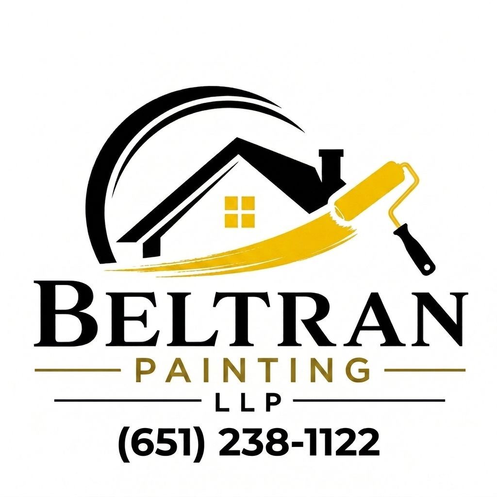 Logo for Beltran Painting: A stylized yellow 