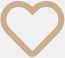 Outlined heart icon in beige on a light background