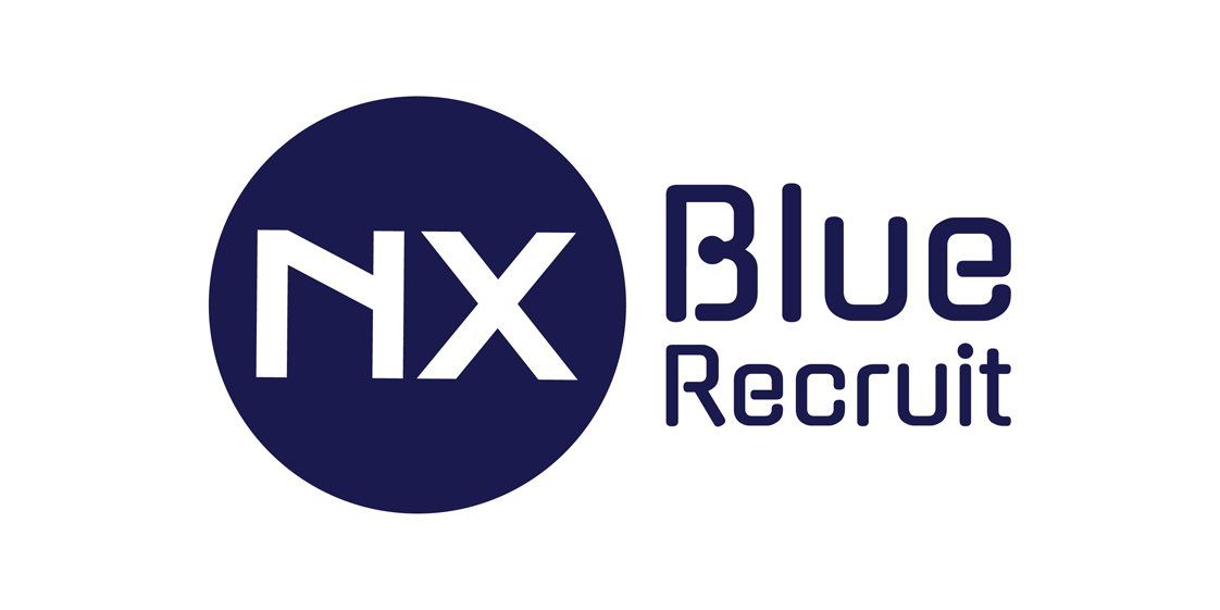 nx blue recruit logo, custom logo design, logo design, graphic design sydney