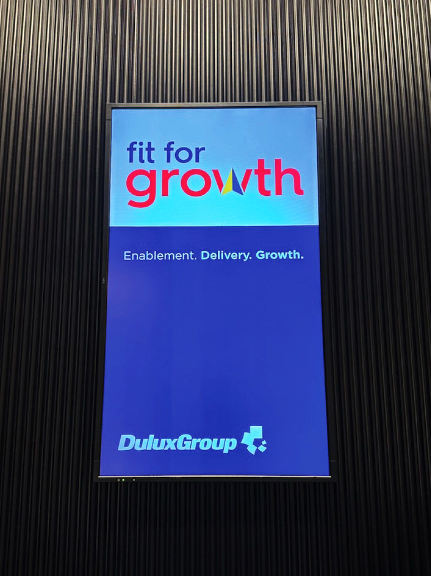 dulux conference fit for growth logo design welcome graphics