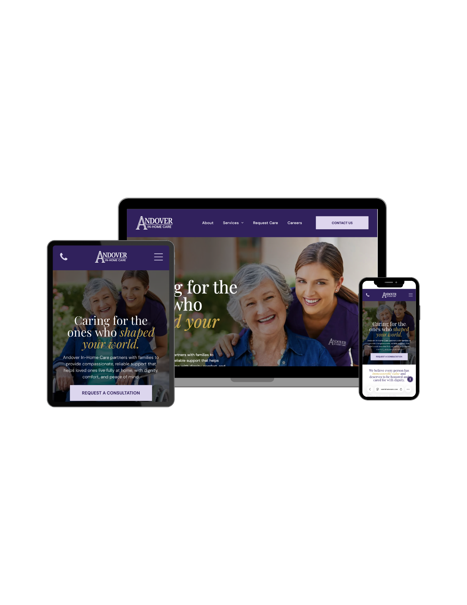 Andover In Home Care Website Design