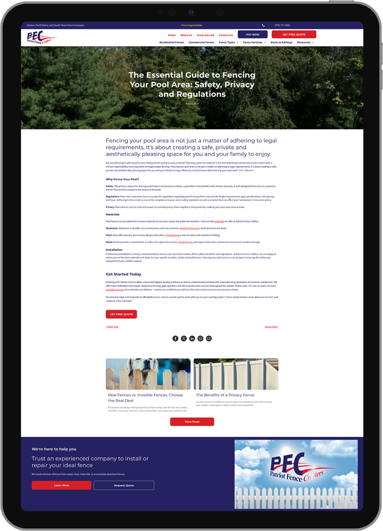 Webpage with forest banner, centered text, product details, and a blue footer featuring a REC logo and red button