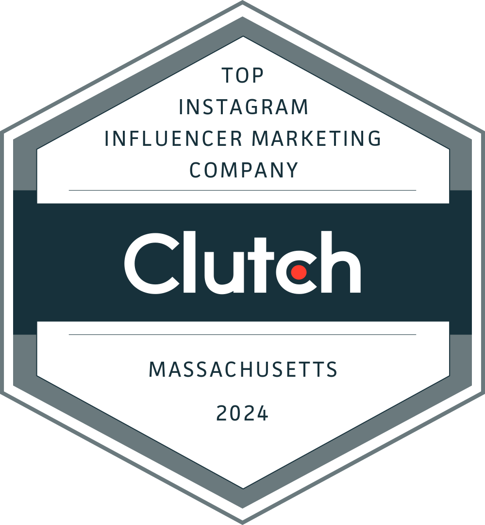 Clutch badge for Top Instagram Influencer Marketing Company in Massachusetts, 2024.