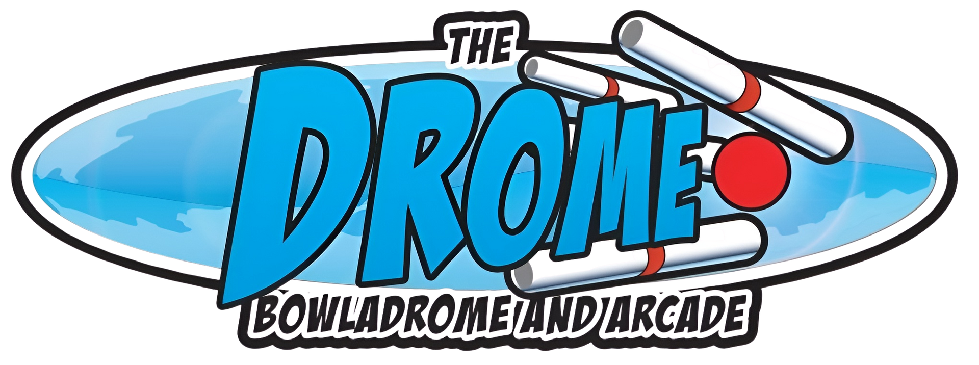The Drome Bowladrome and Arcade logo
