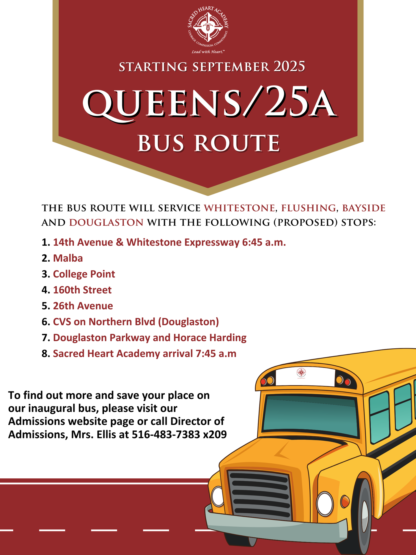 Starting September 2025 Queens 25A Bus Route