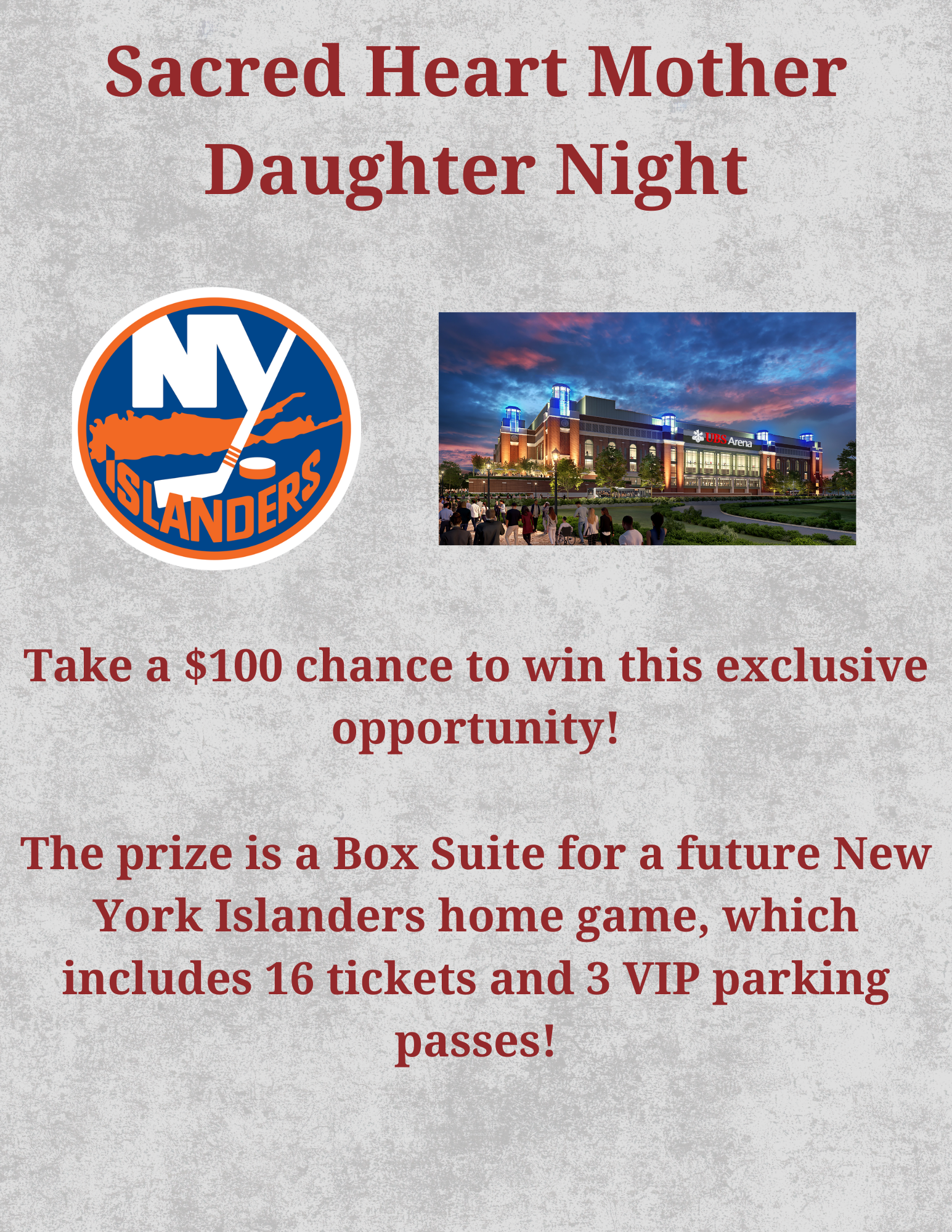 Sacred Heart Mother Daughter Night with the New York Islanders
