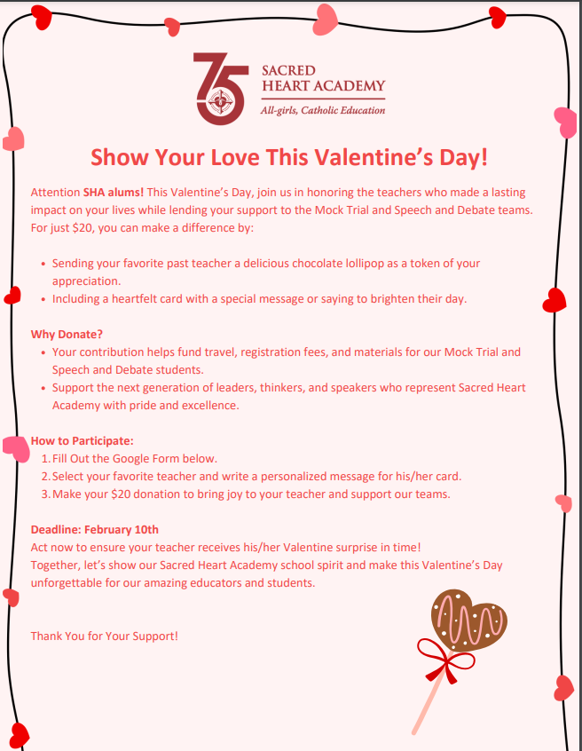 Show Your Love This Valentines Day at Sacred Heart Academy