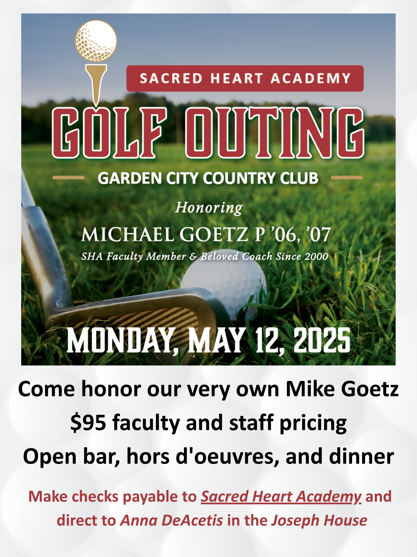 Sacred Heart Academy Golf Outing Garden City Country Club