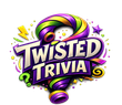 A colourful question mark with twisted trivia logo 
