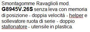 G 8945 V.26S specifiche
