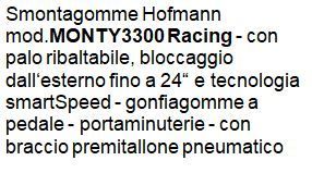 Specifiche smontagomme
