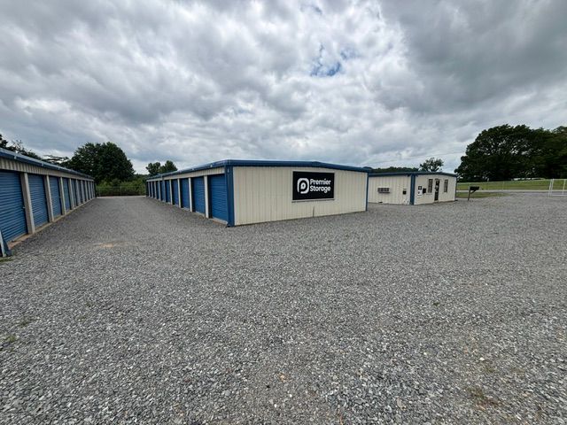 Front entrance and security gate at Premier Storage 744 Main Street Conway AR