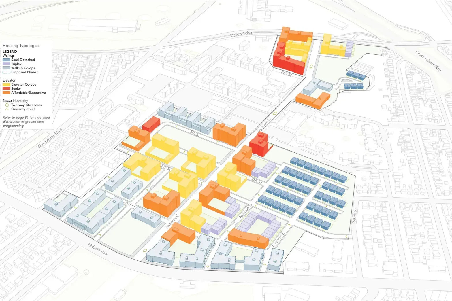 The state released a potential plan for redeveloping the Creedmoor Psychiatric Center in Queens Village. Credit: Rendering via Empire State Development