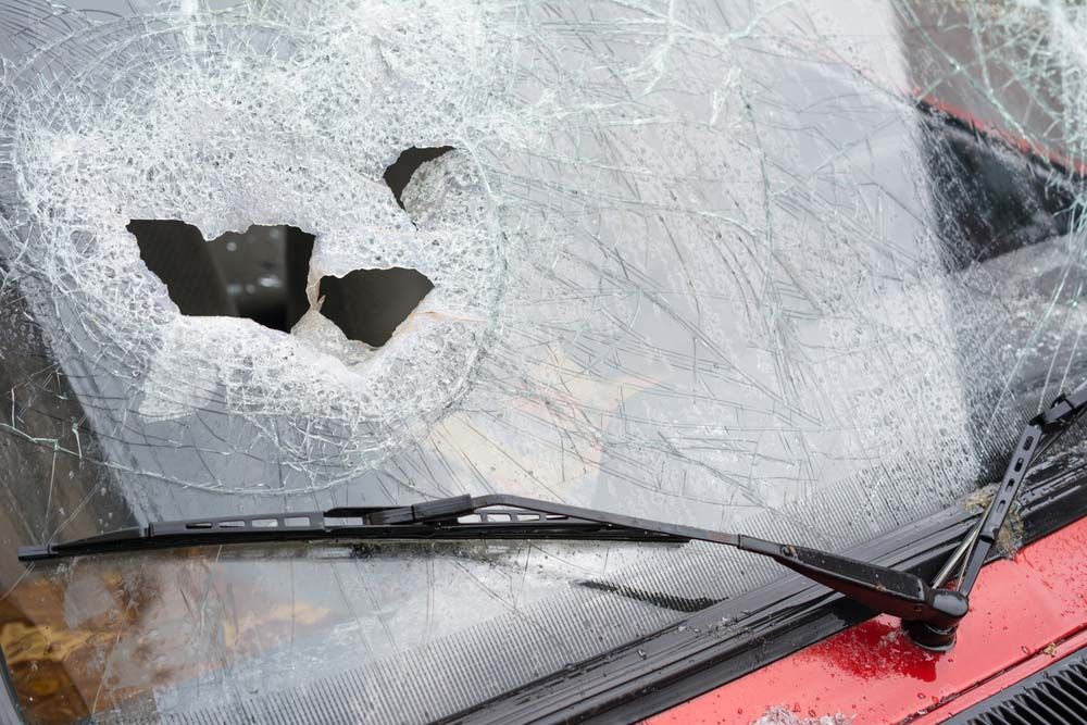 Broken Car Windshield Smashed by A Thief — O'Brien Carglass & Tinting in Atherton, QLD