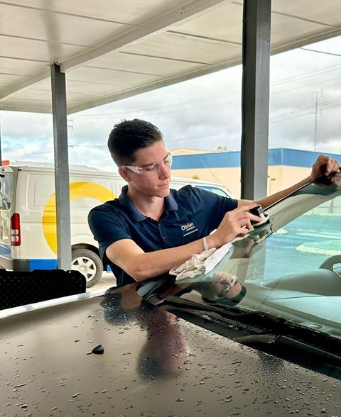 Broken Car Windshield — O'Brien Carglass & Tinting in Mareeba, QLD
