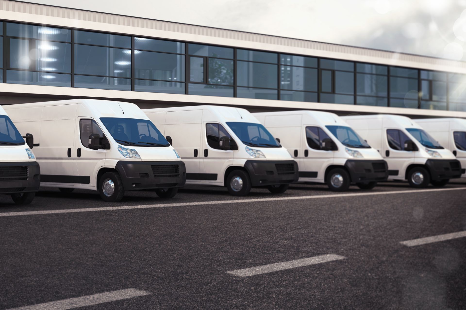 A white service van with 