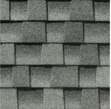 Bardeaux de toiture en asphalte gris à motif horizontal répétitif
