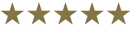 Five gold stars in a row.
