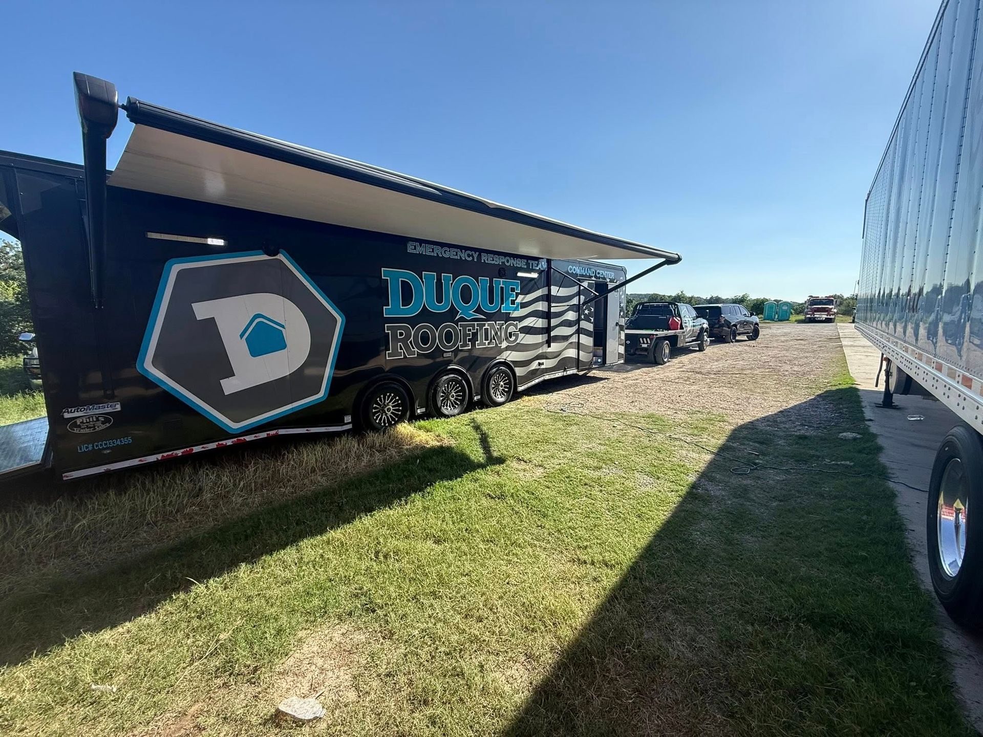 Black trailer with 